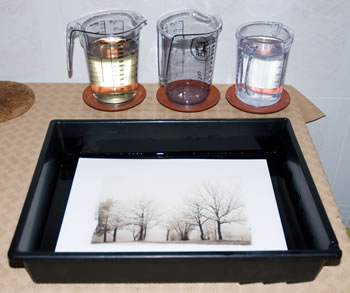 platinum-palladium printing-wet workspace